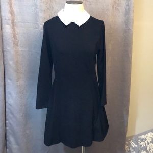 Black dress with white collar